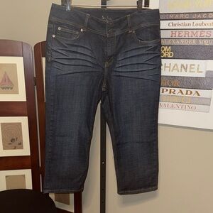 LONDONJEAN Dark Indigo Cropped Jeans